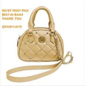 Badgley Mischka Dome crossbody vegan purse mini New!